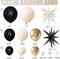Black And Gold Balloon Arch Kit,Sand White Chrome Gold Balloons with Exploding Star Foil Balloons for New Year Decorations Graduation Retirement Adult Birthday Party Wedding Decor